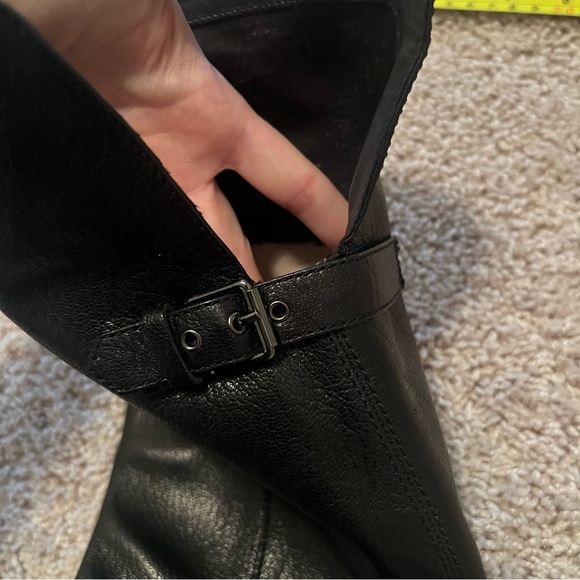 Vero Cuoio Italian Black Leather Made in Italy Knee High Lace Up Boots Size 7.5 - Picture 9 of 9